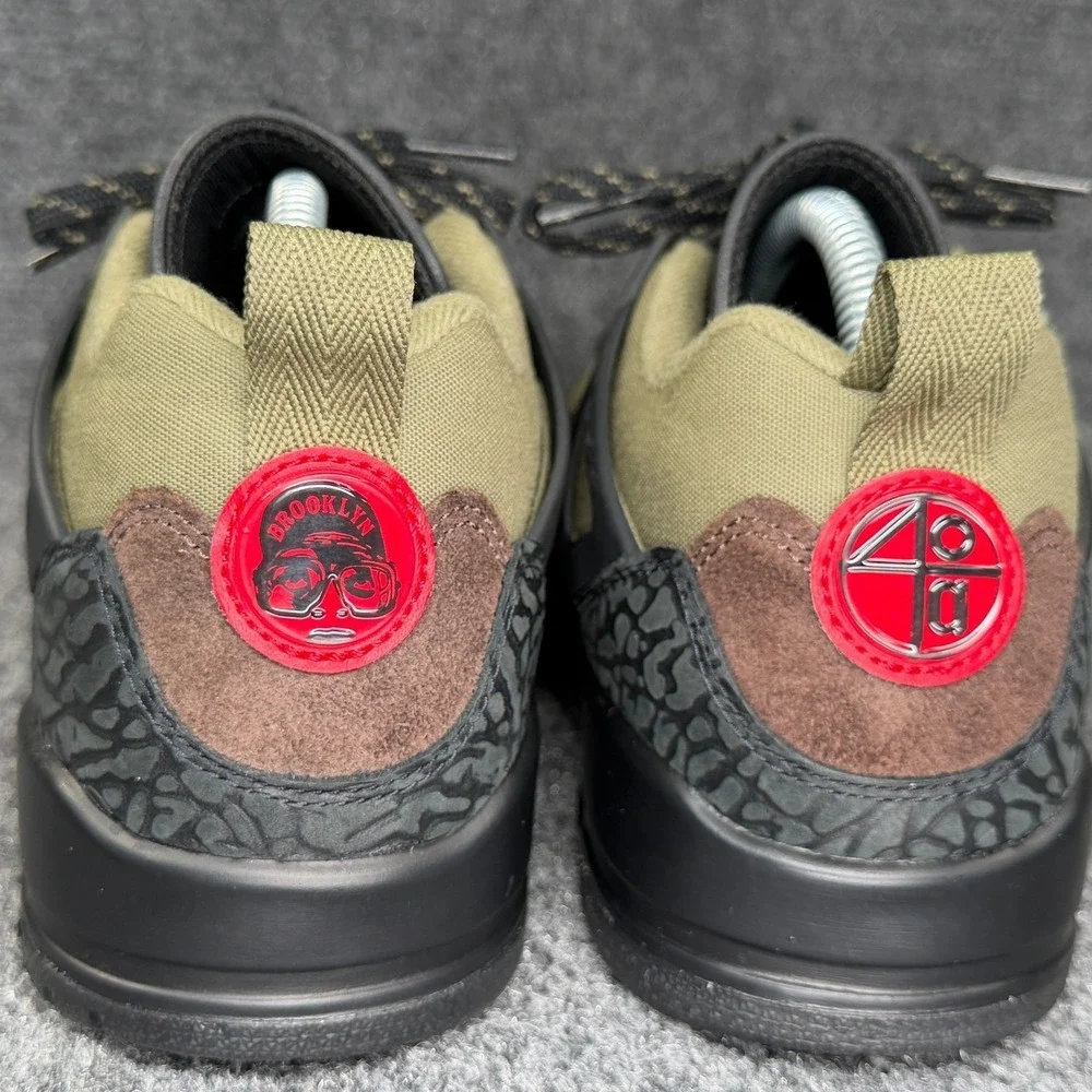 Jordan Spizike Low Beef & Broccoli Sneakers Men's 8 Brown Green Retro Athletic